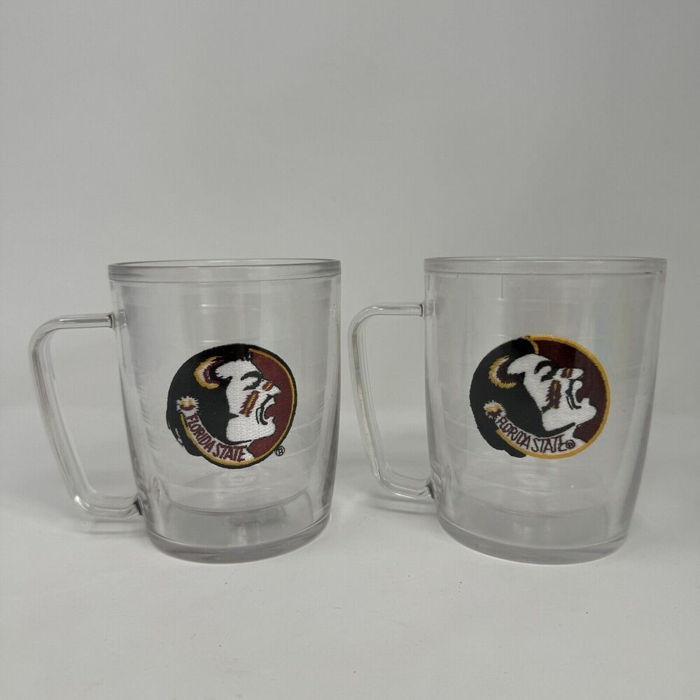 Florida State Seminoles Tervis Coffee Mug Travel Tumblers Lot Of 2 Vintage